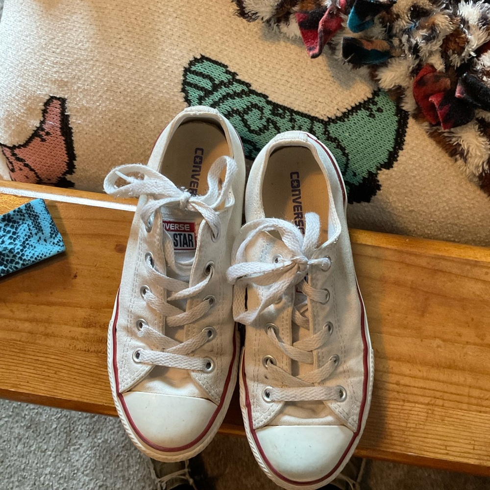 Kids white converse